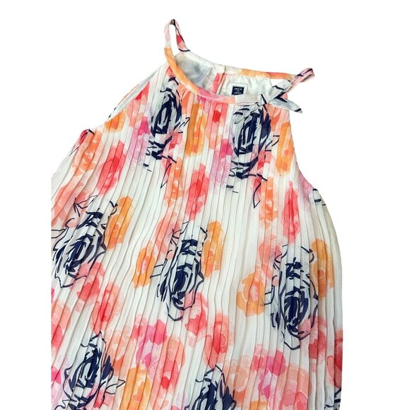 Janie & Jack Floral Rose Chiffon Sleeveless Pleat Swing Dress 2T - Picture 4 of 6